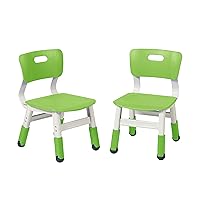 Vista 1 de ECR4Kids Silla ajustable para aula, asientos flexibles, verde hierba, paquete de 2