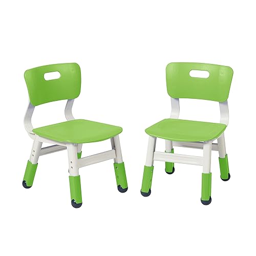 Miniatura 23 de ECR4Kids Silla ajustable para aula, asientos flexibles, color azul, paquete de 2 Azul,Verde (Grassy
