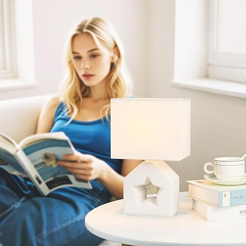 Miniatura 2 de Lampwell Vera - Lámpara de mesa pequeña para sala de estar como lámpara de mesita de noche para dormitorio, lámpara de mesa moderna de cerámica,