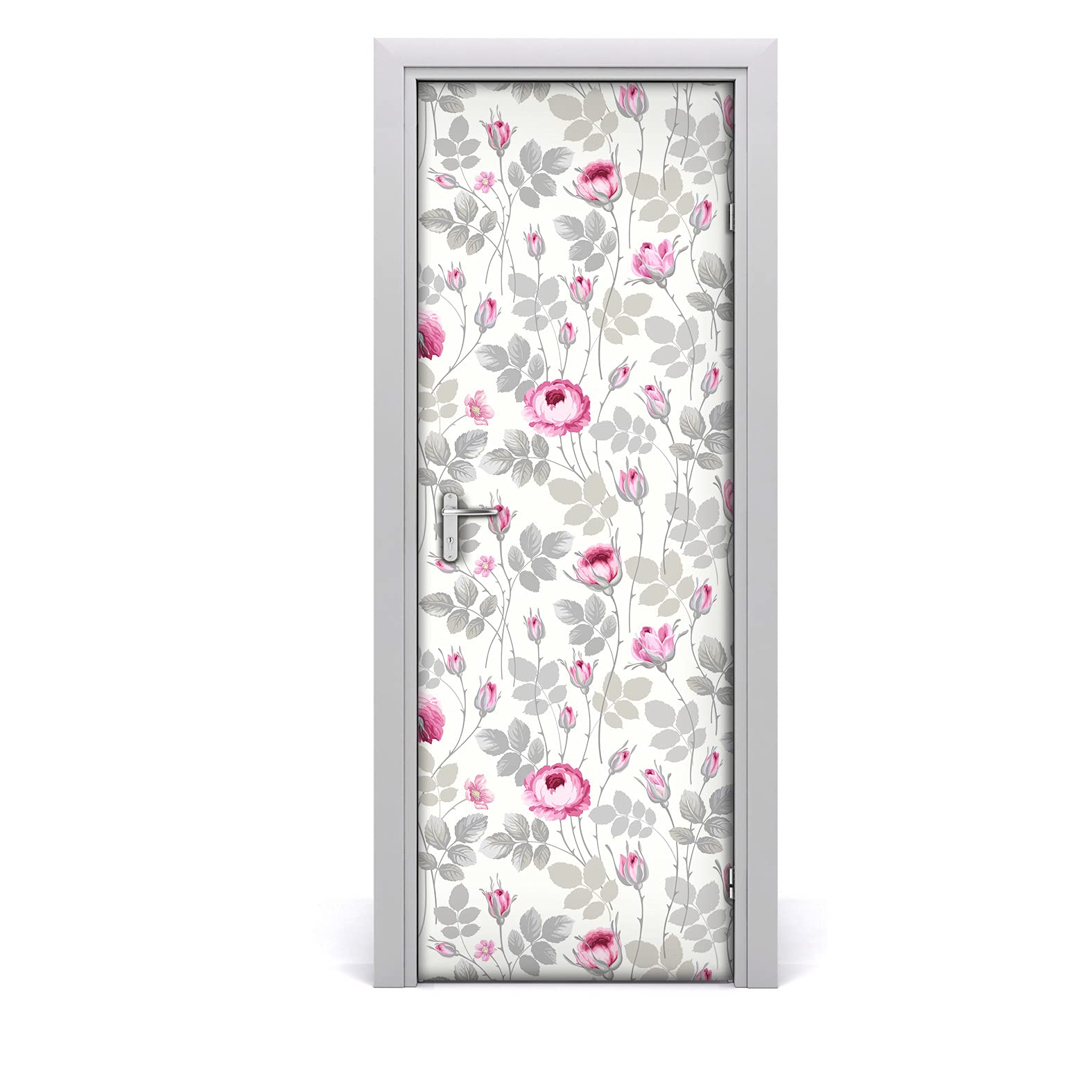 Papier peint sur la porte mural Magic-Stick roses floraux 70x200cm