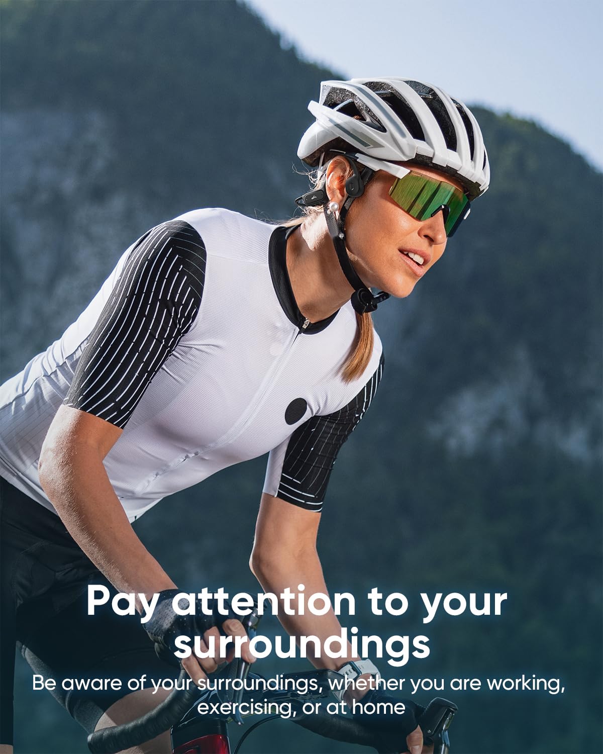 Cuffie da nuoto a conduzione ossea IP68 impermeabili, Bluetooth 6.1 e MP3, due modalità con lettore MP3, memoria da 32 GB, auricolari sportivi wireless open ear subacquei per corsa, ciclismo, fitness