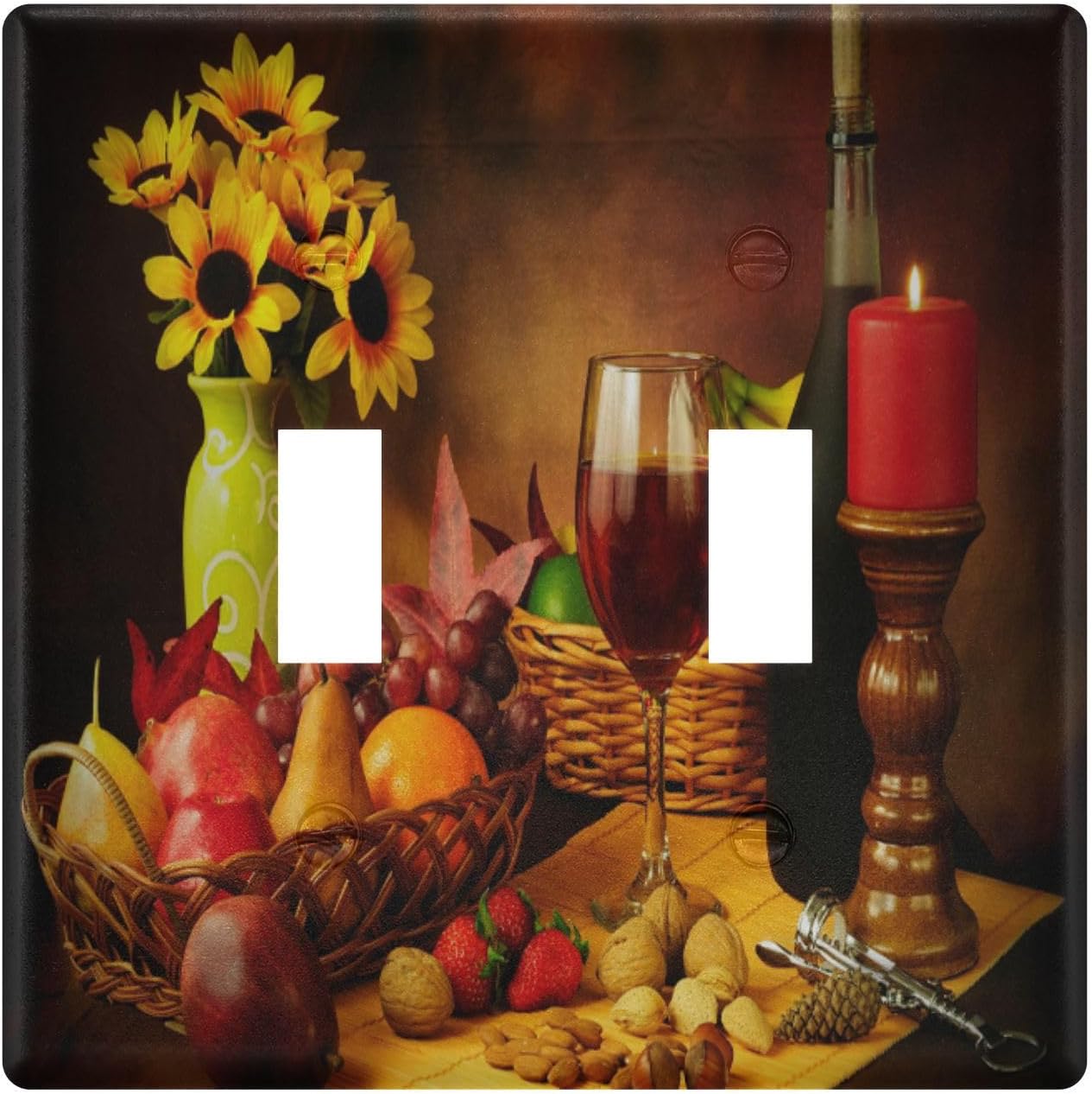 Blueangle Double Toggle Light Switch Wall Plate Cover Still Life