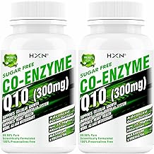 HXN Coq10 Supplement, Coenzyme Q10 (High Strength Ubiquinol 300mg) With Omega 3, Alpha Lipoic Acid To Boost Antioxidant, Cellular Energy, and Heart Health-120 Tablets