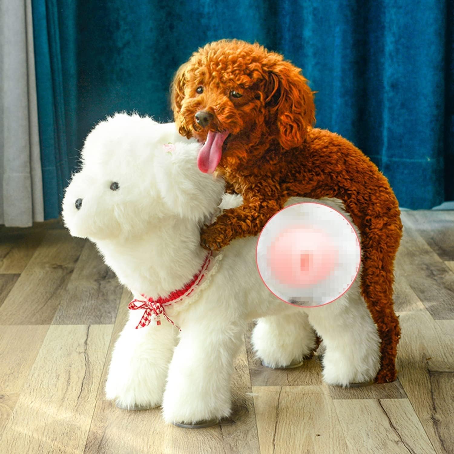 Dog Humping Toy, Dog Sleeping Plush Toy, Pet Estrus Toy, Male Dog Simulation Female Dog Toy(White)