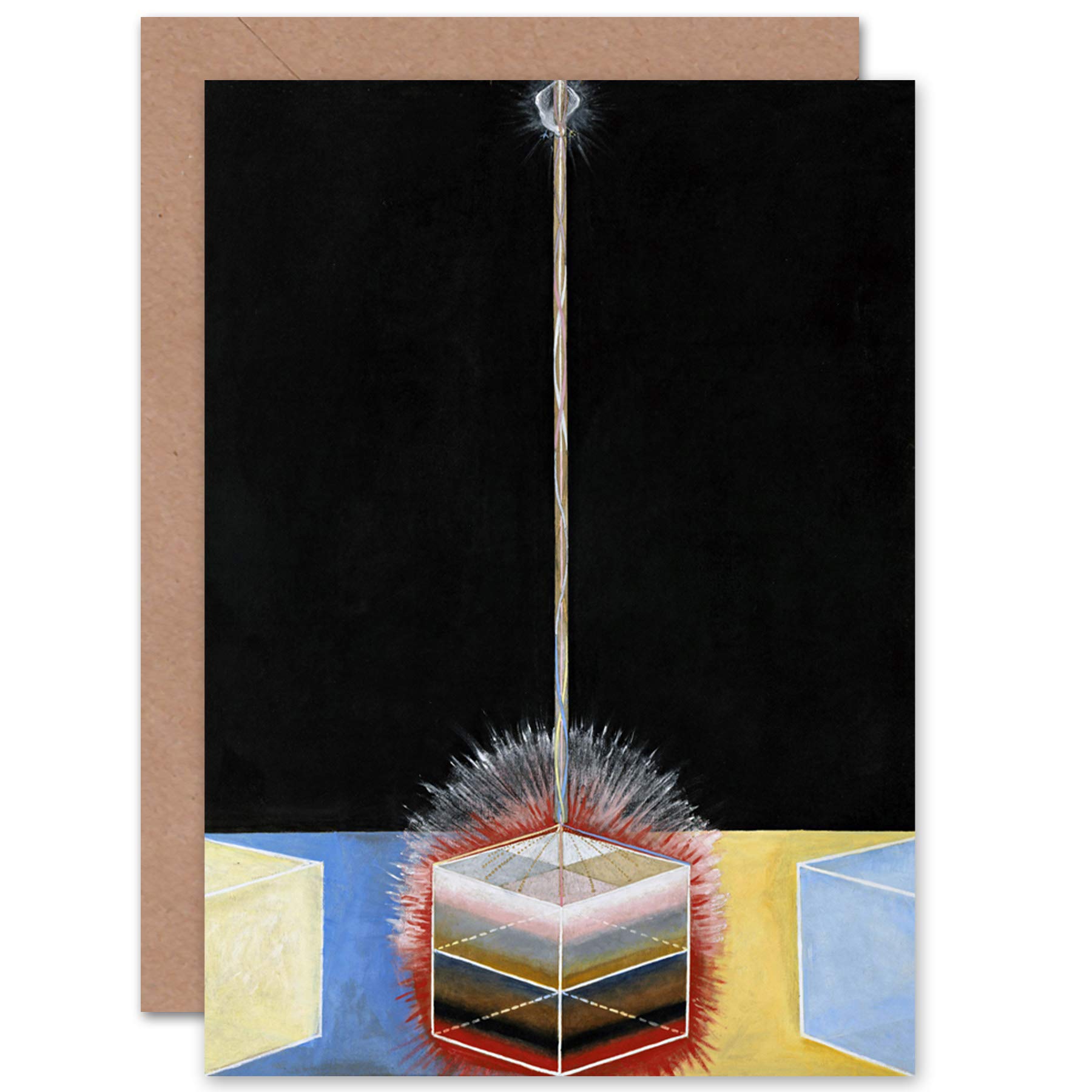 Artery8 Hilma Af Klint Group Ix No 27 Uw The Dove Abstract Fine Art Greeting Card Plus Envelope Blank Inside