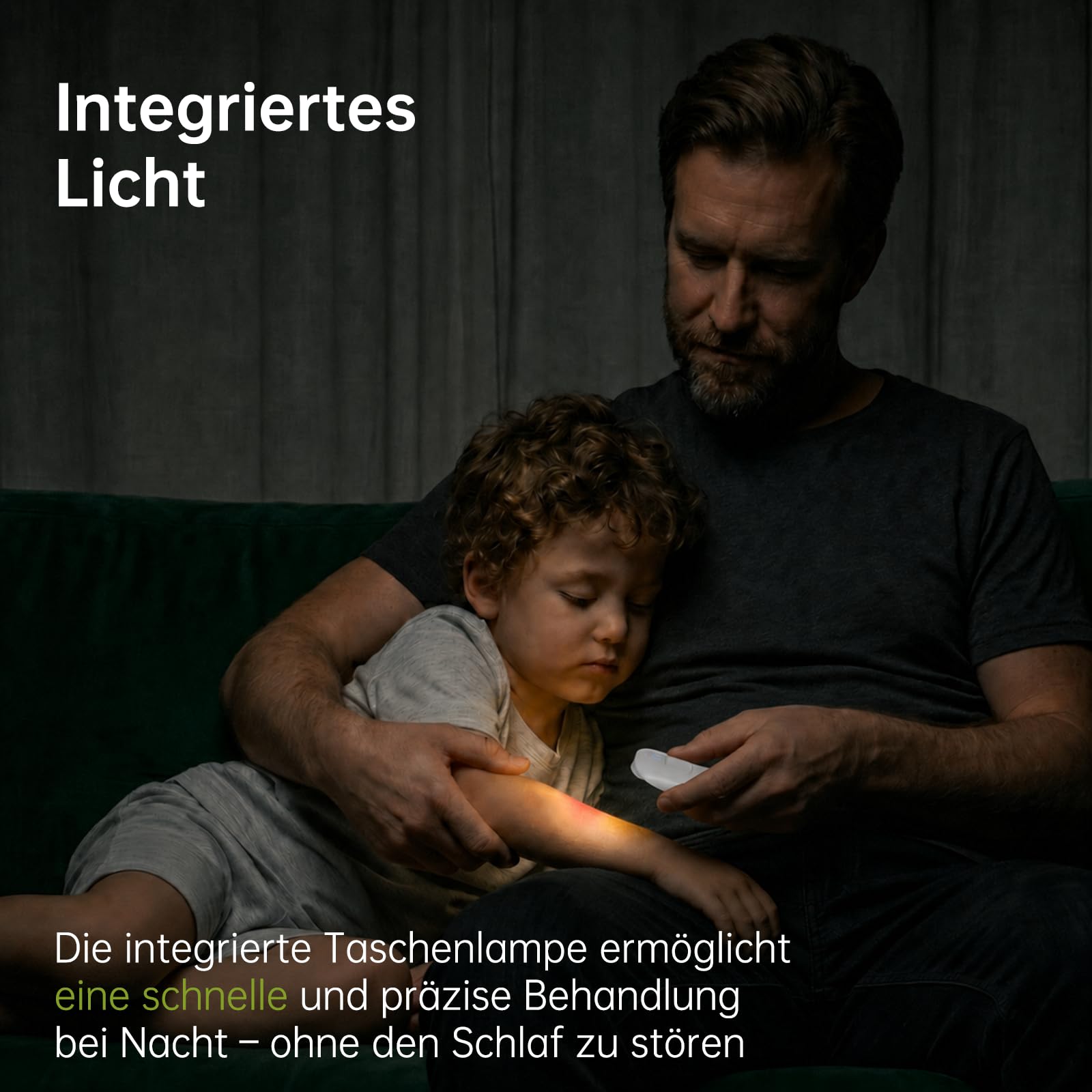 Insektenstichheiler, Mückenstich Hitzestift zur Linderung von Juckreiz und Schwellungen, Chemiefreier Stichheiler, mit Lichtfunktion für die Anwendung bei Nacht