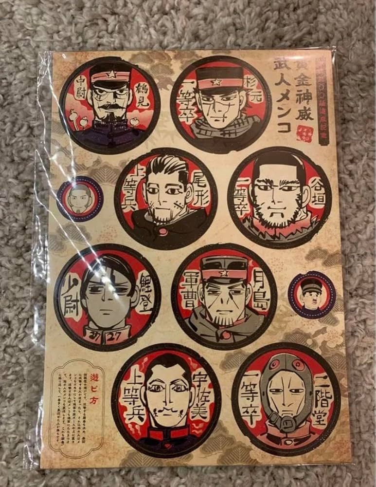 Twitter当選品　黄金神威武人メンコ　ゴールデンカムイ Twitter 黄金神威武人メンコ ゴールデンカムイ Twitter当選品