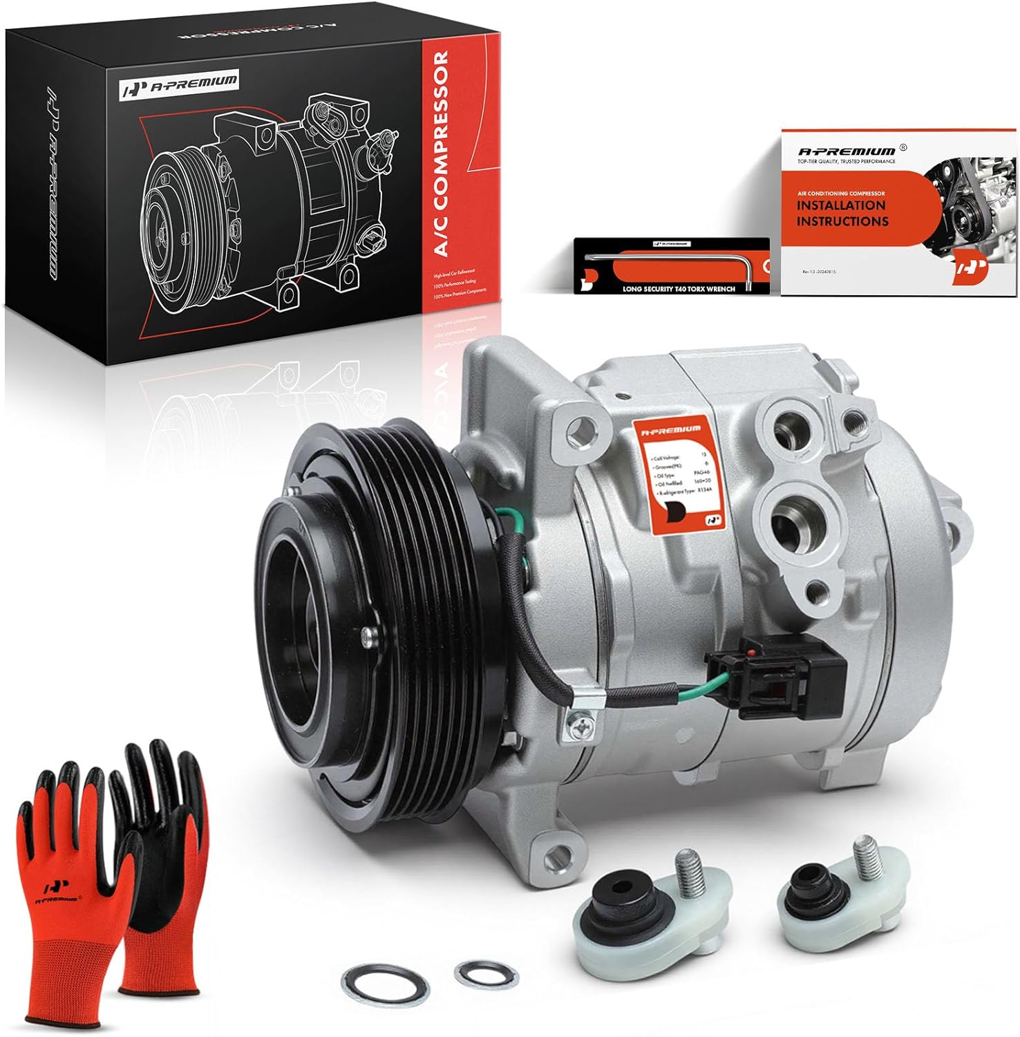 A-Premium Air Conditioner AC Compressor with Clutch Compatible with Chevrolet Captiva Sport 2.4L 2012-2015