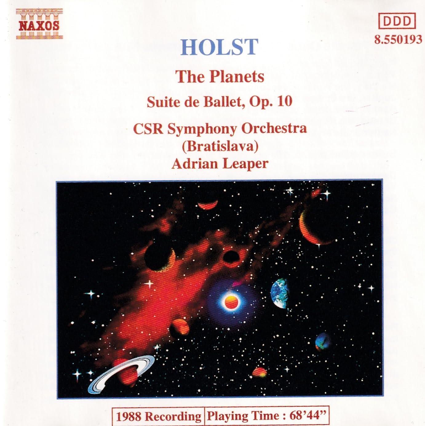 Planets/Ste De Ballet [Audio CD] Adrian Leaper and Holst