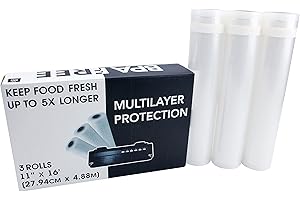 3 Pack FoodSaver Vacuum Sealer Bags - 11 x 16 Feet Roll...