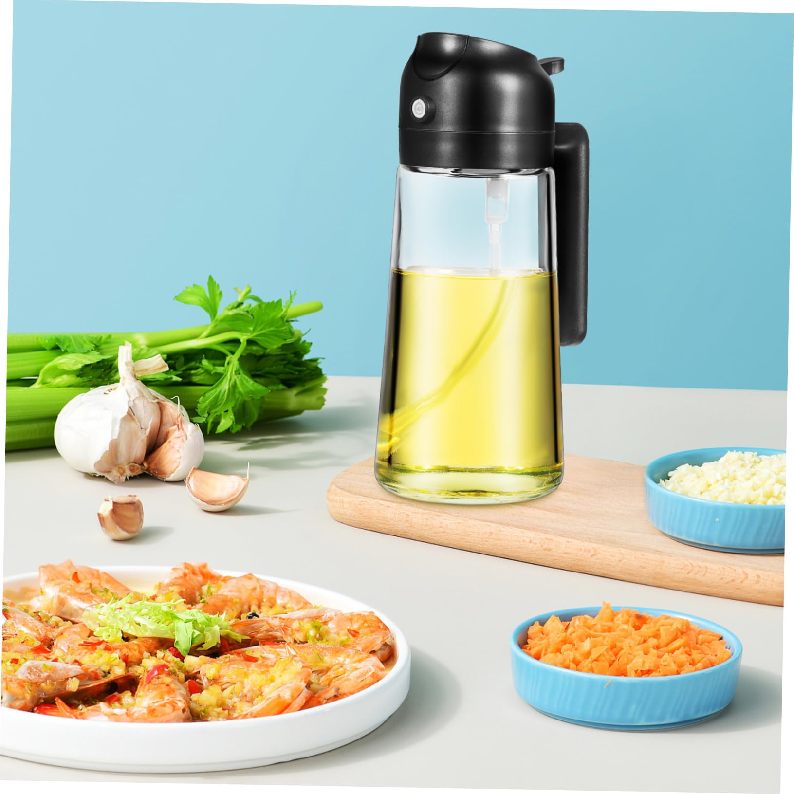 Alipis 4 Stück Olivenöl Spender Olivenöl-Sprühflasche Luftfritteuse Ölsprüher Haaröl-Applikatorflasche Flaschen ölsprayer Olive Oil Dispenser Olivenöl Spray Ölspender Glasflasche Black