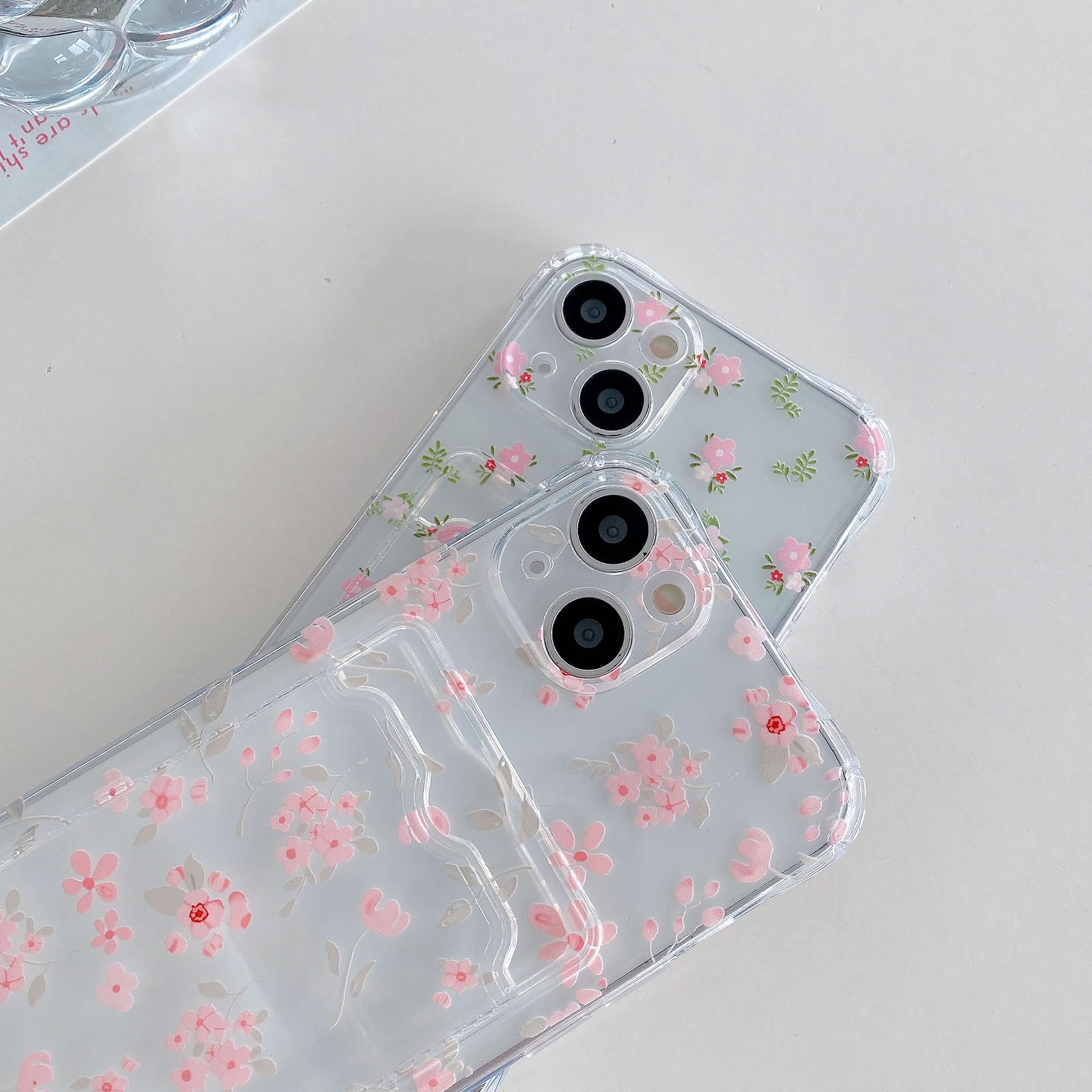 For IPhone 15Case Floral With Screen Protector, Clear Slim Soft Protective Shockproof Phone Cover Cute Stylish Durable Tpu Phone Case Women Girls Flower Patter - View #2