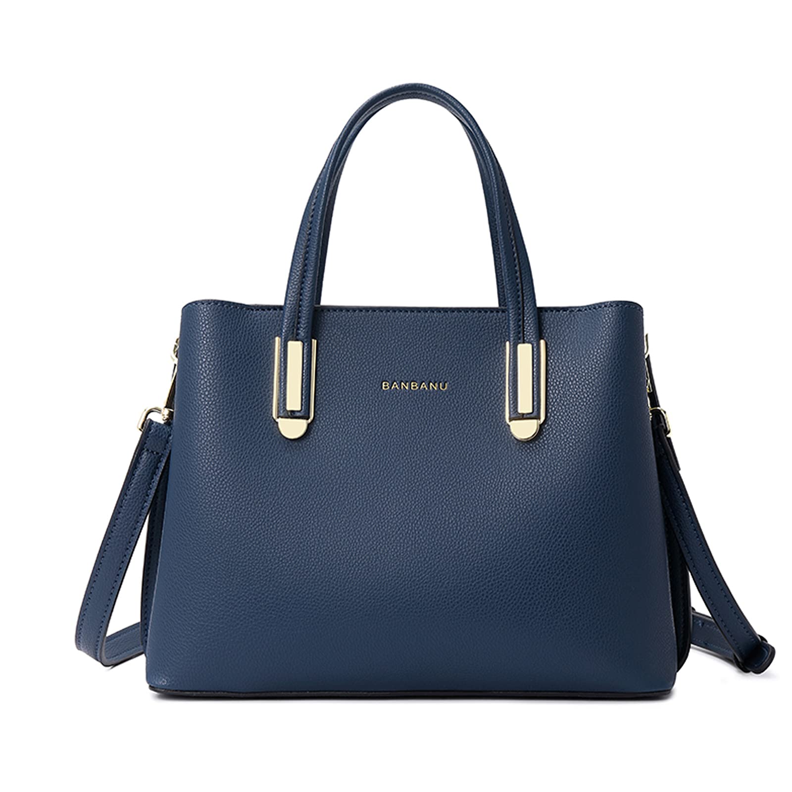 FANDARE Elegante Bolso de Mano Bolsos Cabas Mujer Bolso Bandoleras Cuero PU Impermeable Llevados Hombro Bolso De Hombro Gran Capacidad Compras Escuela Viaje, azul, large, Elegante