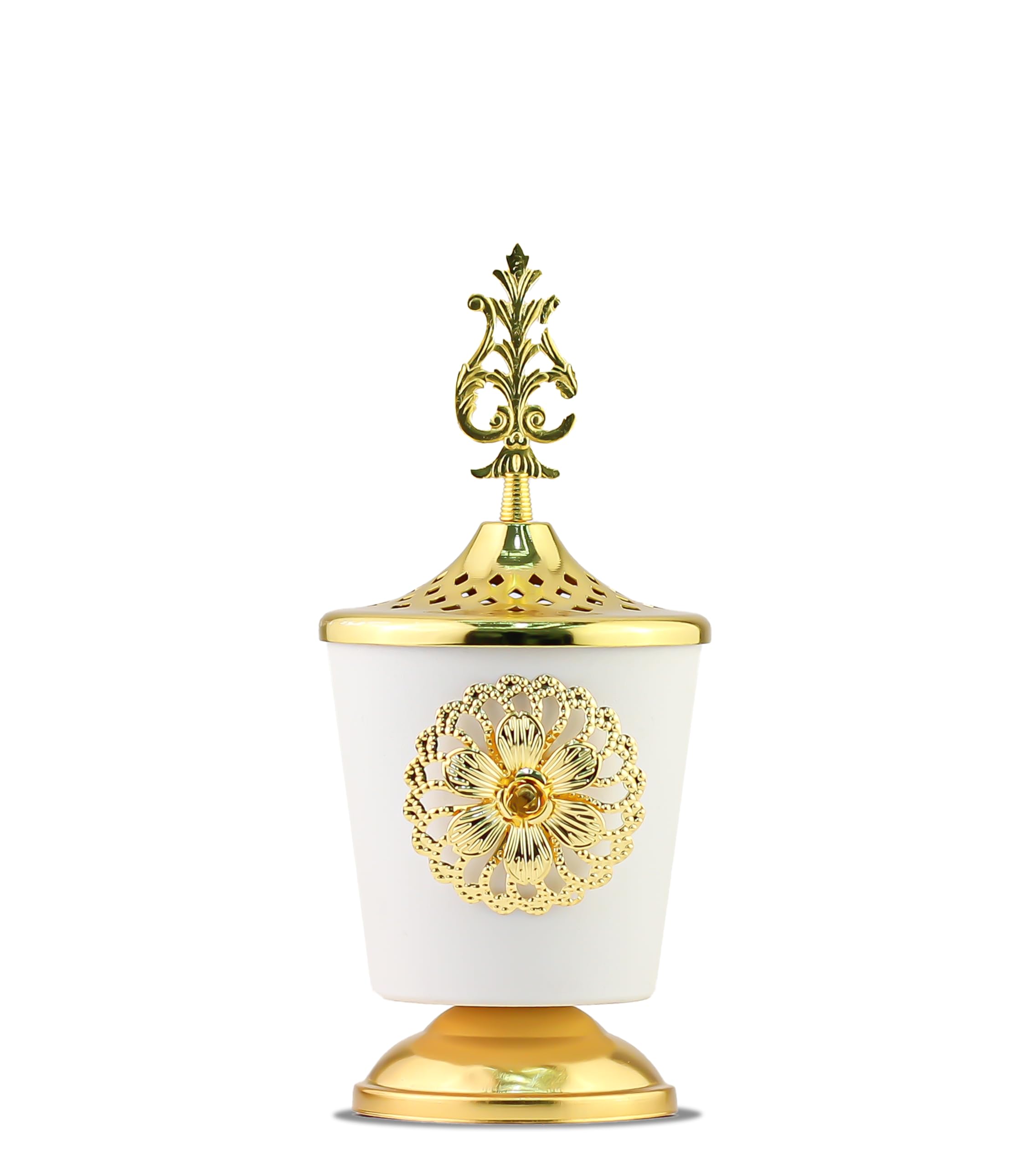 Mobigon Charcoal Incense Burner, Vintage Arabic Bakhoor Burner for Oud, Frankincense, Yoga, Spa, and Aromatherapy