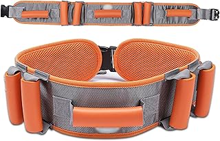 NICHOY Transfer Belt with Leg Loops,Medical Nursing Safety Gait Assist Device Sling for Seniors,Physical Therapy Gait Belt,Breathable Mesh Cloth(A,M-M)