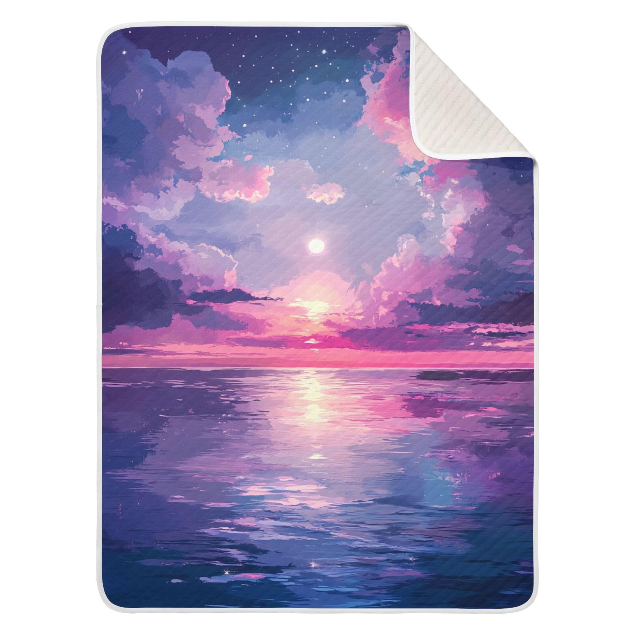 Burbuja Starry Sky with Clouds Baby Blanket for Boys Girls, Nursery Soft Warm Swaddling Receiving Baby Blankets, 30x40 in Toddler Blanket