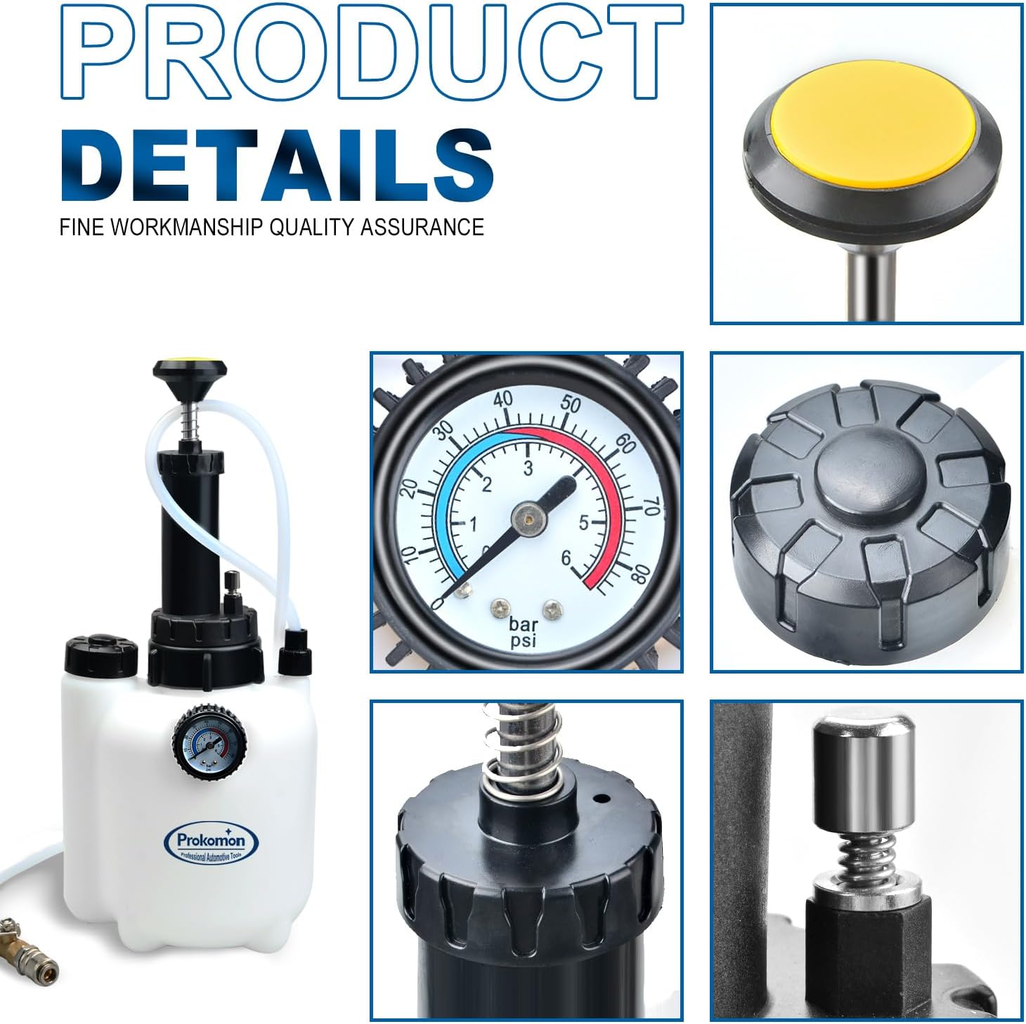 Prokomon 3 Liters Fluid Transfer Pump Tool with 13pcs ATF Adapters,Transmission Fluid Pump for Automotive Oil Filling Filler System,Manual ATF Fluid Transfer Pump for Oil