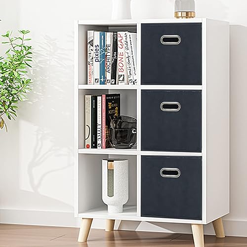 Vista 15 de Contenedores de almacenamiento de 11 pulgadas, cubos de tela con asa, canasta plegable para armario o caja de almacenamiento plegable, 11 x 11 x 11