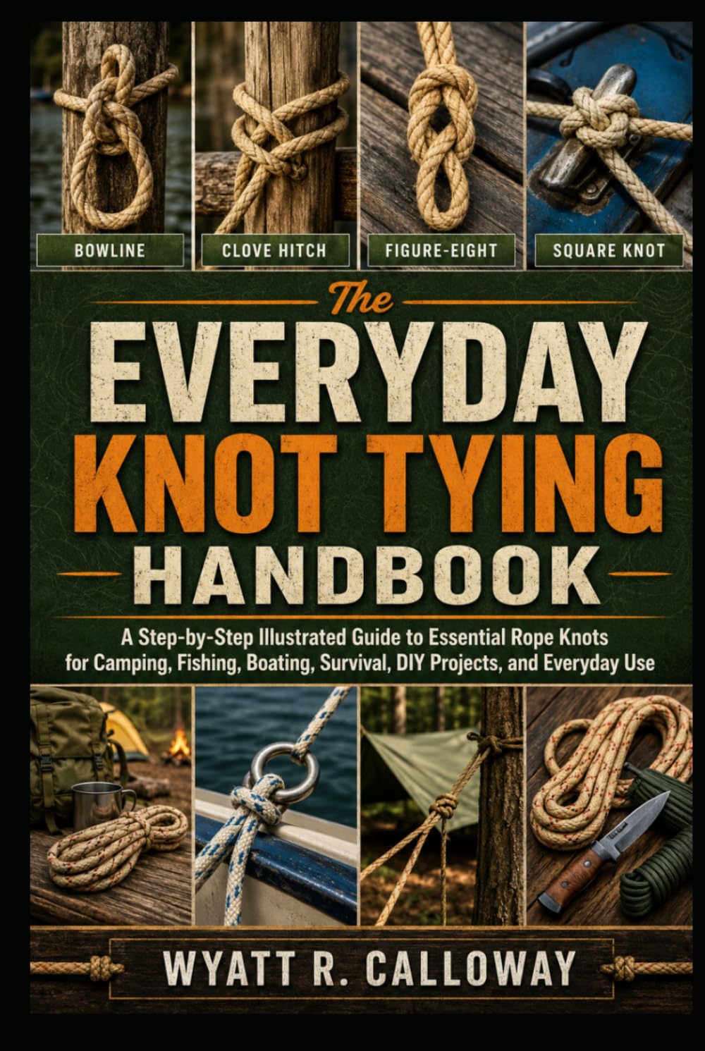 The Everyday Knot Tying Handbook: A Step-by-Step Illustrated Guide to Essential Rope Knots for Camping, Fishing, Boating, Survival, DIY Projects, and Everyday Use