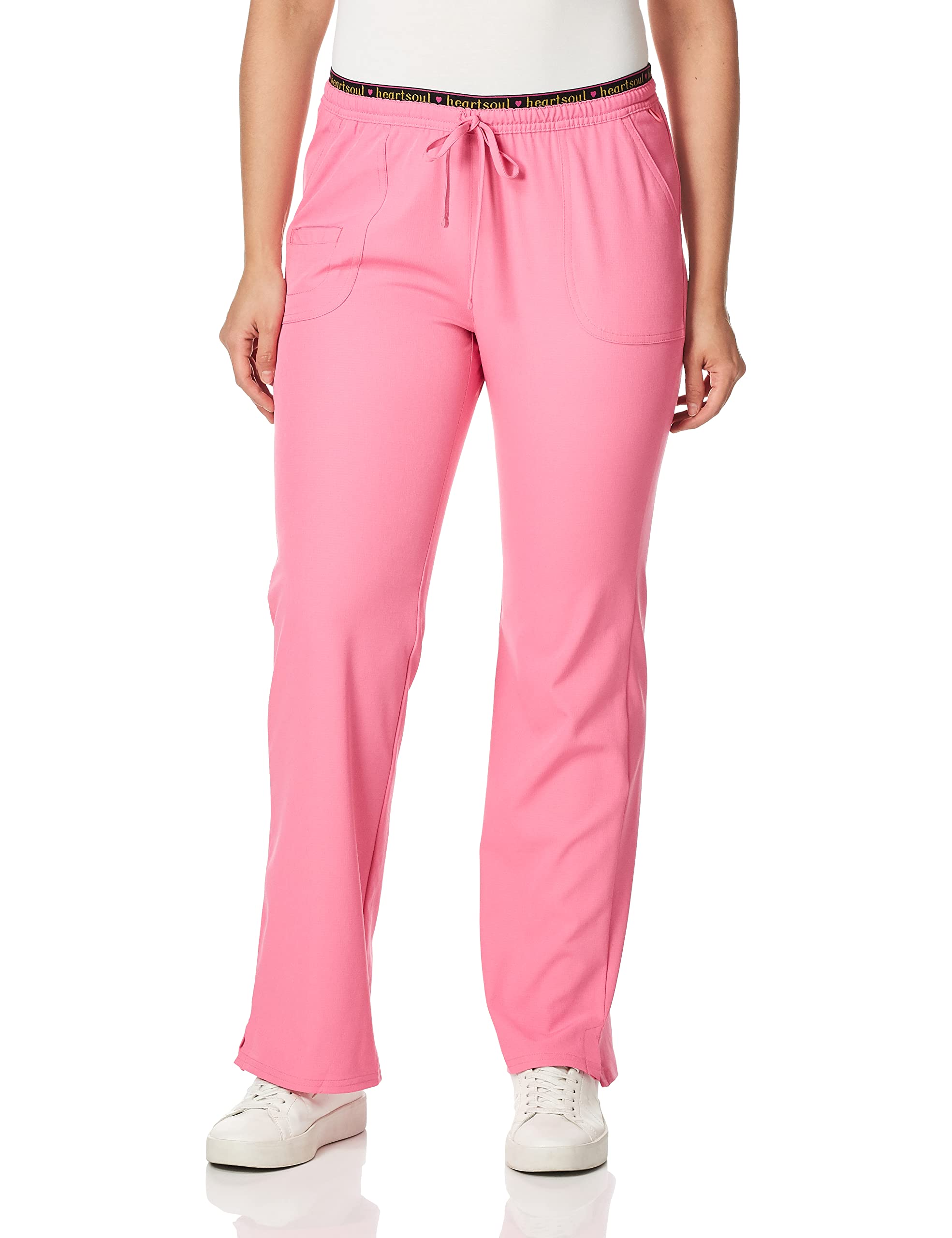 HeartSoul Scrubs Women's Break On Through Heart Breaker Low Rise Drawstring Pant,Pink Party,X-Large