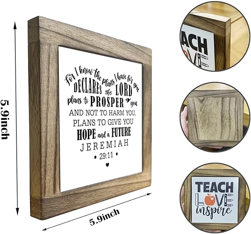 Miniatura 2 de Letrero de caja con versículo bíblico de Jeremías 2911, For I Know The Plans I Have For You, placa de madera de regalo, letrero cristiano, letrero