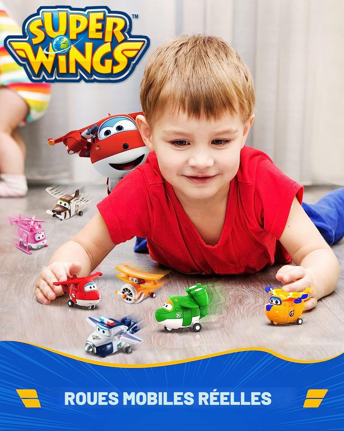 Super Wings Transform-a-bots Les Avions de Ligne du Monde, Série 2, (Pack de 15 figurines de 5 cm),Jouet Enfant 2 3 4 5 6 7 8 Ans Garcon Fille
