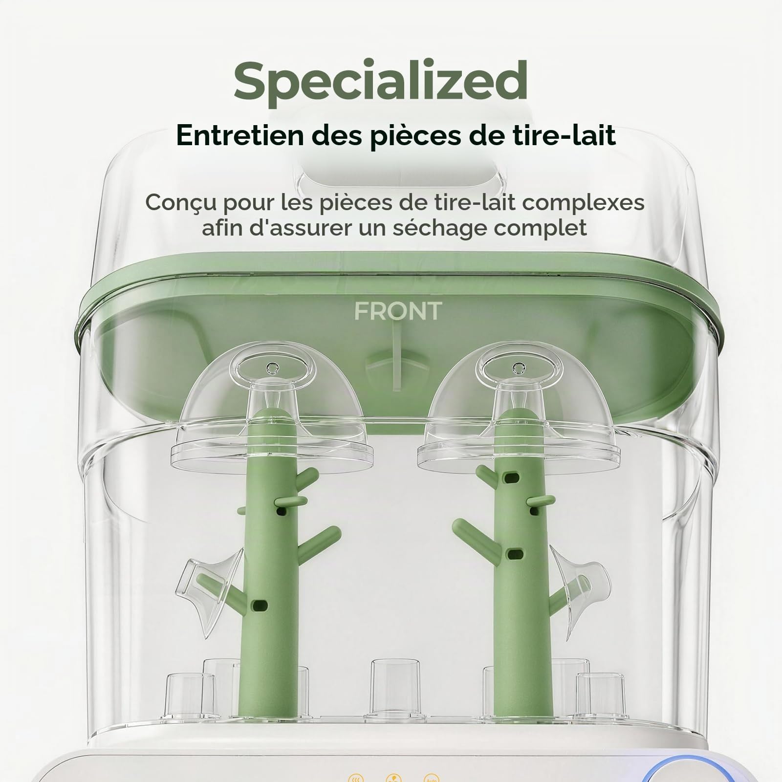 Momcozy Stérilisateur et séchoir à biberons à 3 couches, stérilisation et séchage rapides, stérilisateur universel pour tous les biberons et accessoires de tire-lait, écran tactile et désinfectant de
