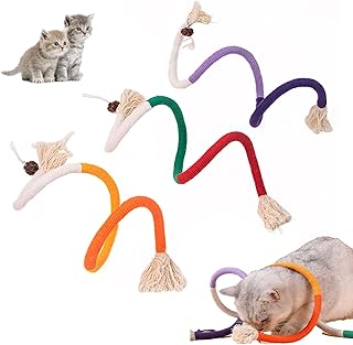 kaiyaya Pack of 3 Catnip Teething Rope Toy, Cat Toy Cat Teething Rope Chew Toy Cat Toys Cat with Cat Toy Interactive for Cats Dental Care and Against Bad Breath (Red, Purple, Orange) product image