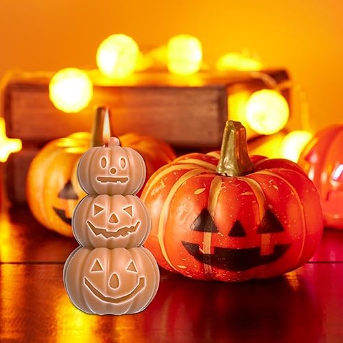 Miniatura 2 de Moldes de vela de calabaza 3D, molde de resina de calabaza de Halloween, molde de silicona de calabaza de Halloween para resina epoxi, jabón hecho a
