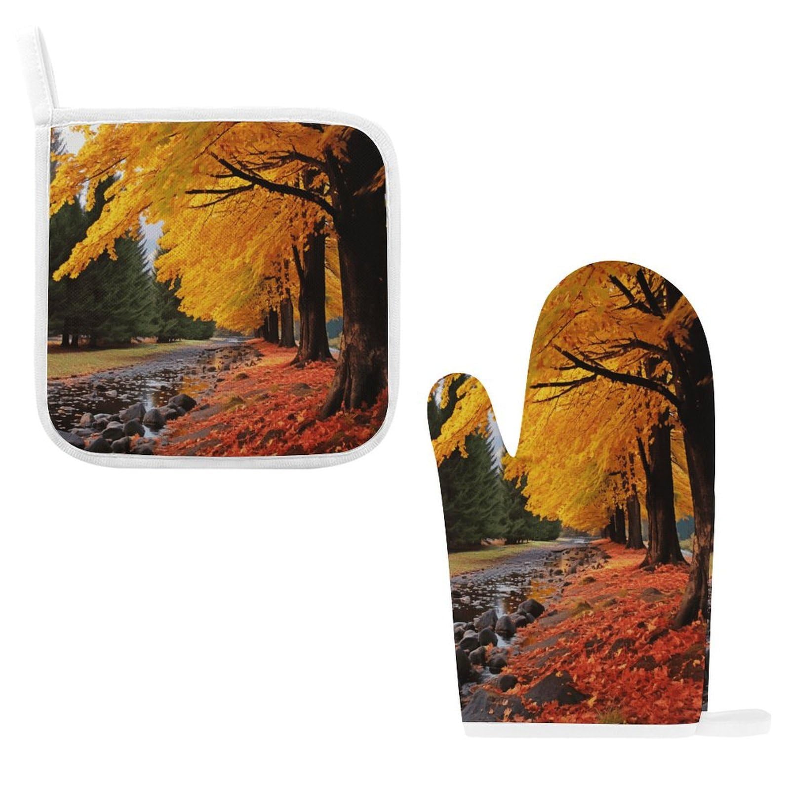 Fodpand Style Fall Colors Oven Mitts And Pot Holders Sets