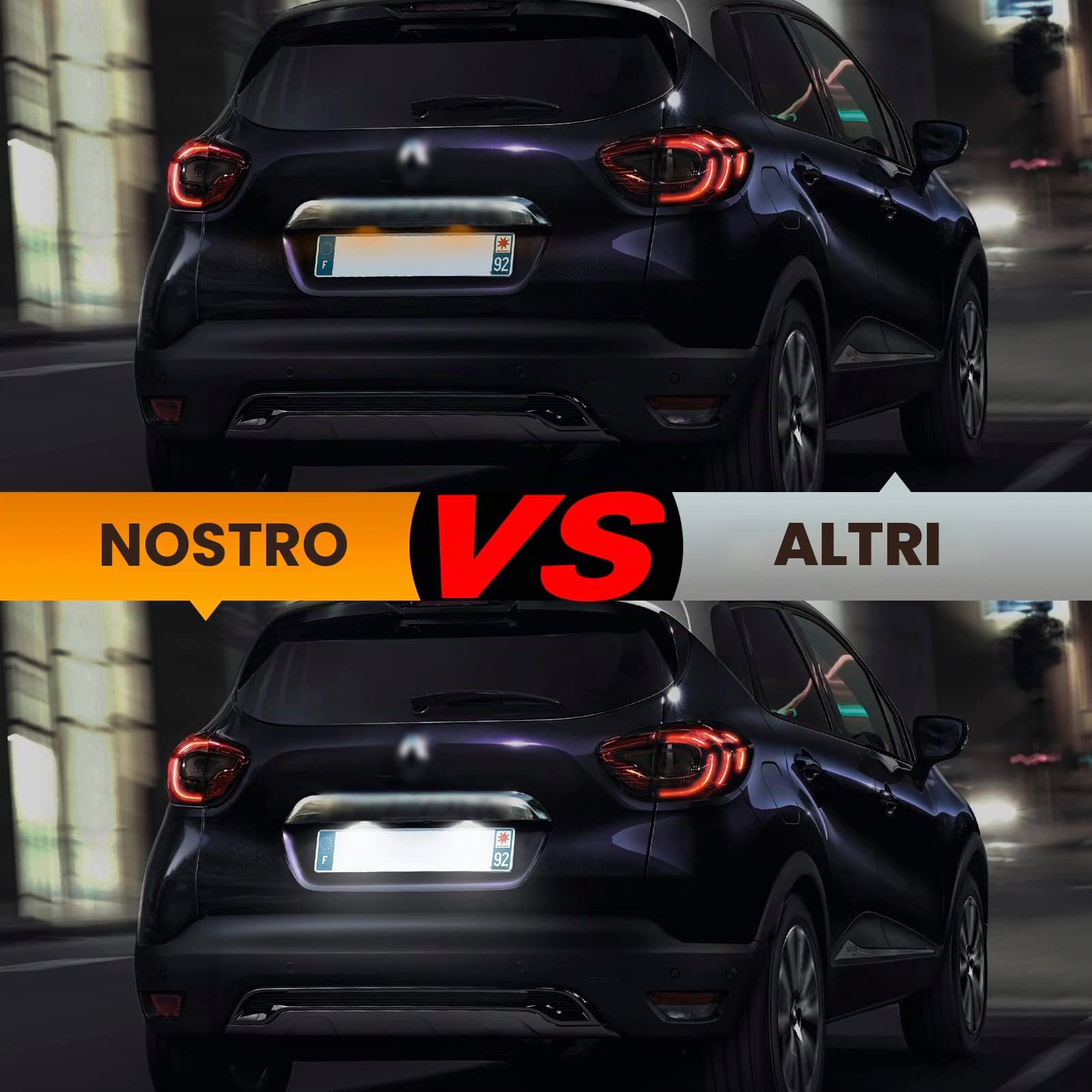 POPMOTORZ 2 Pezzi Luci targa, Luce targa a LED 18 LED 2835 SMD con Canbus Sesign Senza Errori Bianco Installazione Semplice per Renault Captur Clio 3 Clio 4 Espace 4 Fluence Laguna 3