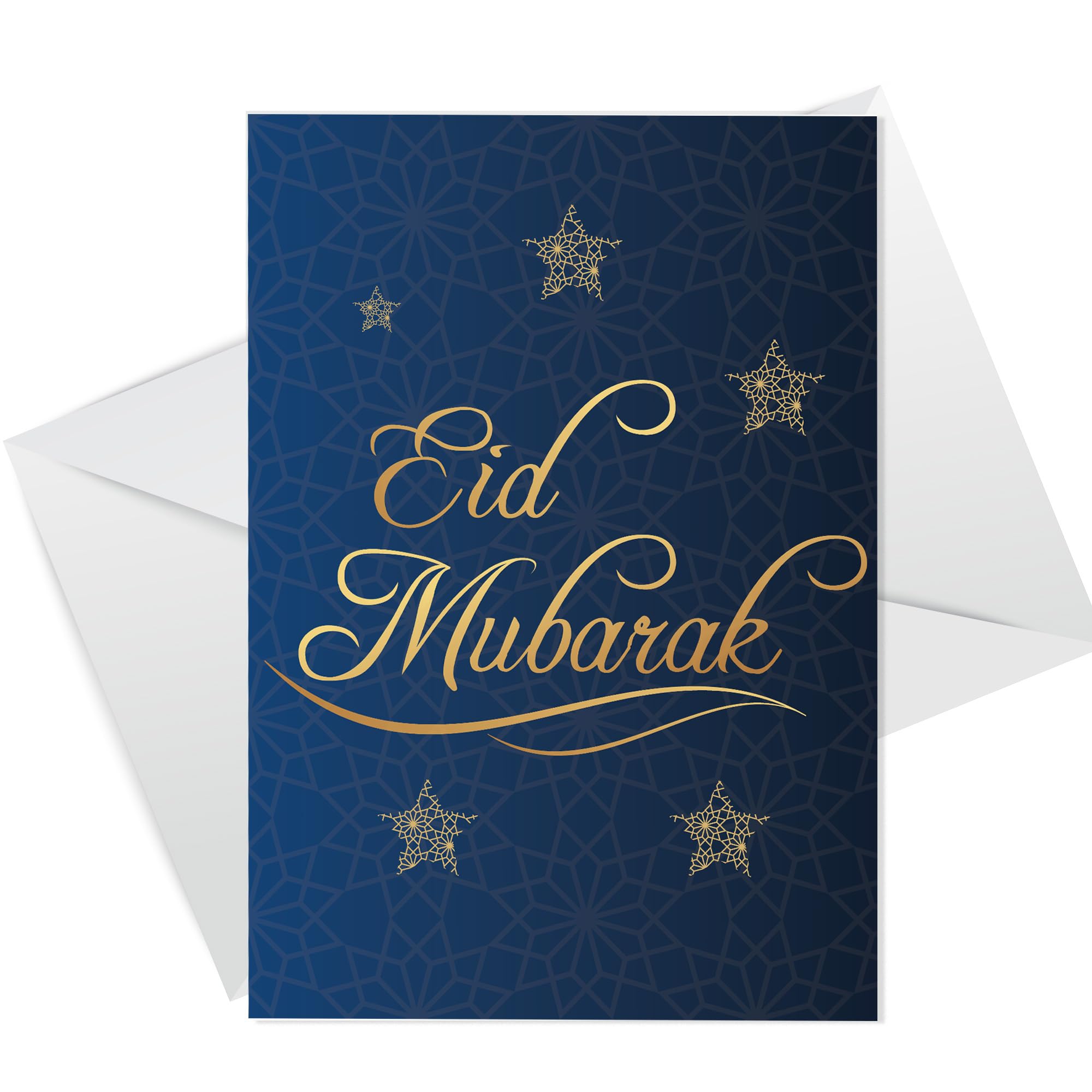 RED OCEAN Eid Mubarak Greeting Card - Islamic Eid Mubarak Cards - Greetings Card With White Envelope - Muslim Ramadan Mubarak Card - Ramadan Celebration Card For Friends Family Kids