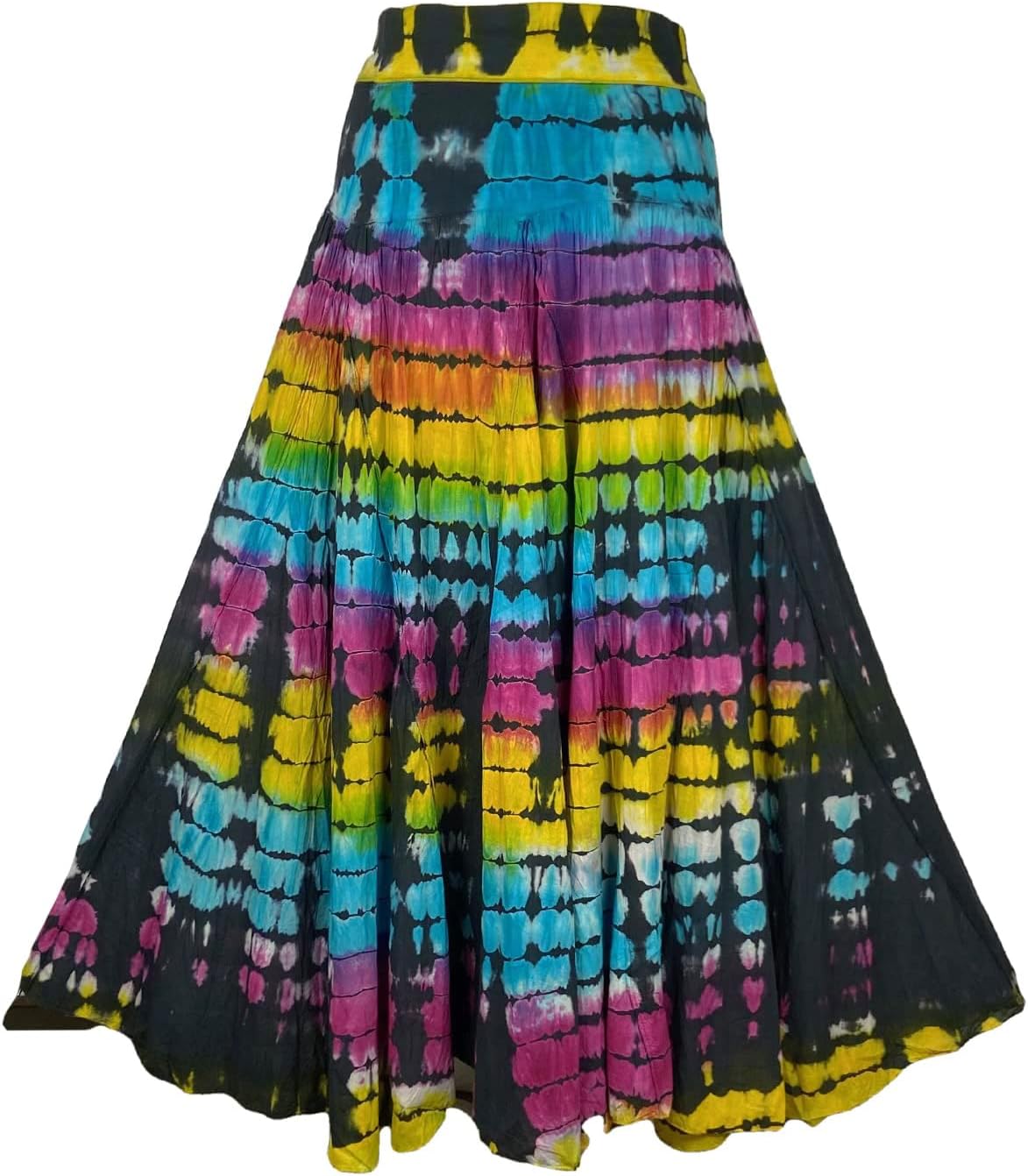 Agan Traders Women's Bohemian Maxi Skirt - Embroidered Floral, Flared Hem, Elastic Waist (Regular & Plus Size) - View #8