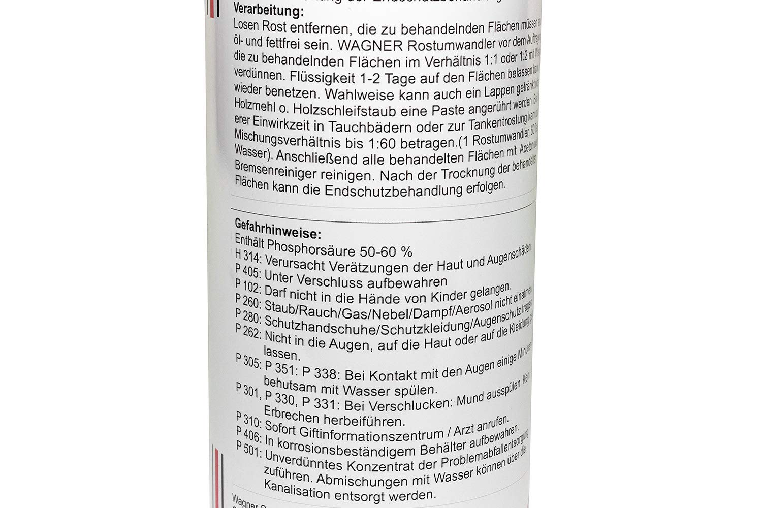 Rostumwandler Rostlöser Tank Wagner Rost Rostentferner Entroster rostig 5 Liter
