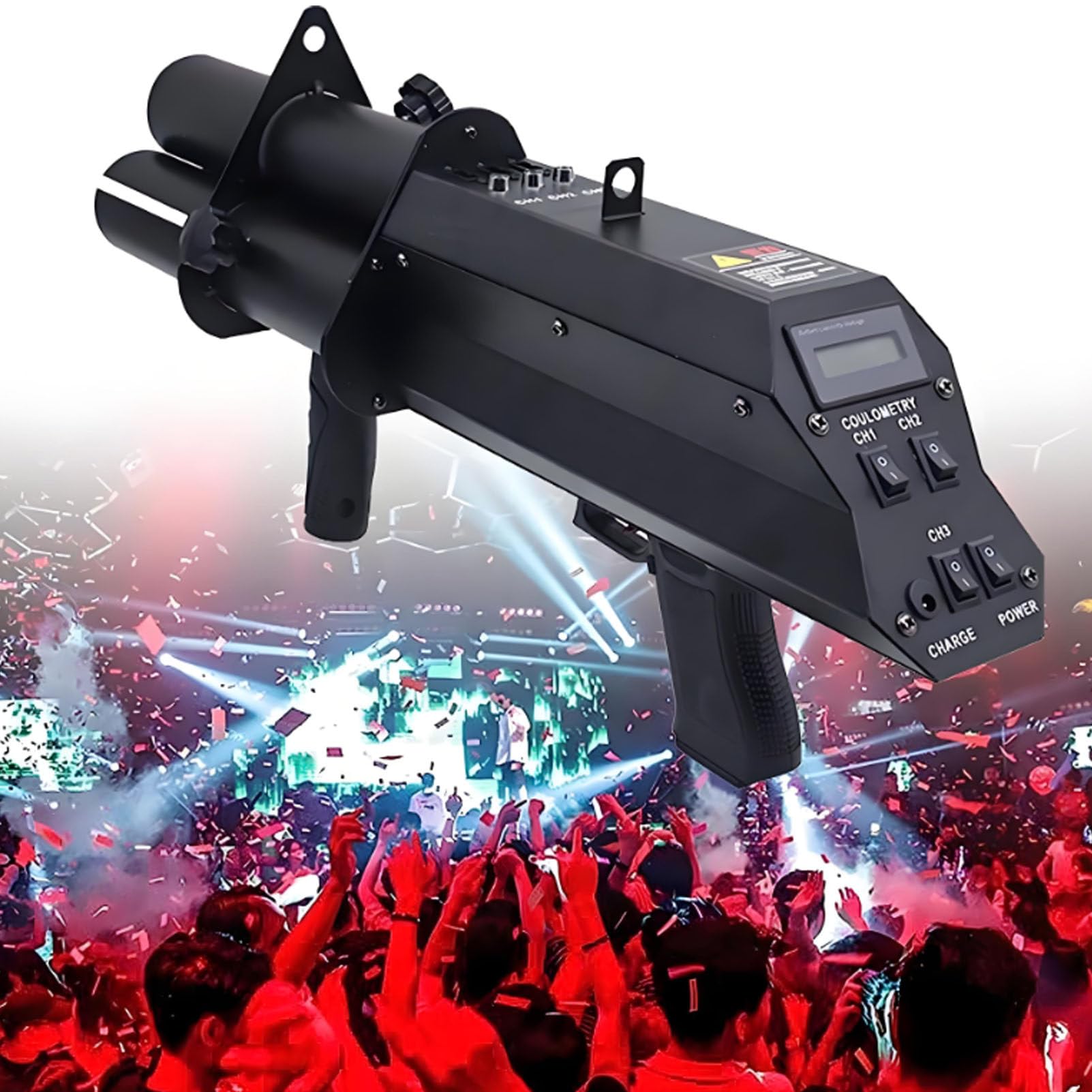PxkVrin Electric Confetti Cannon Machine, Confetti Launcher, Confetti Jet Gun, for Special Event, Parties, Club, Wedding, Concerts,Withoutlight.