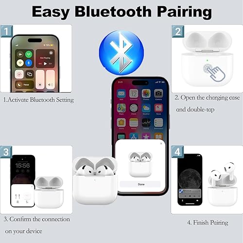 Miniatura 6 de Funda de carga inalámbrica compatible con AirPods de 4 generación, puerto USB-C Airpods 4, funda de carga de repuesto, sin Airpod 4th