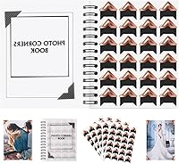 Vista 7 de GOONAVI 10 hojas de 240 esquinas de fotos doradas brillantes sin ácidos, montaje autoadhesivo para suministros de álbumes de recortes de boda, álbum