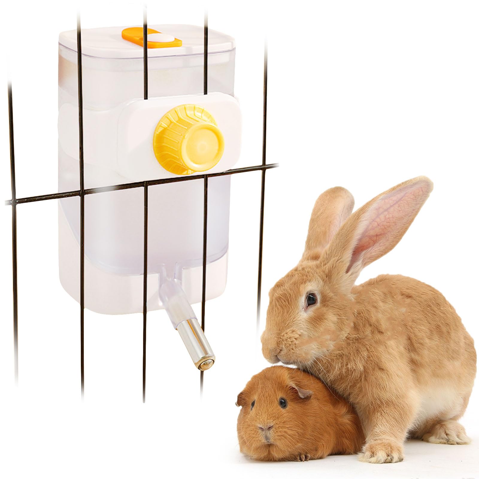 Photo 1 of ***LEAKS***
24oz Rabbit Water Dispenser No Drip for Cage, Hanging Automatic Guinea Pig Water Bottle Large Small Aniaml Cage Accessories for Ferret Guinea Pig Rat Rabbit (White)