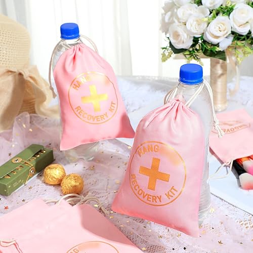 Miniatura 12 de Boao Paquete de 20 bolsas de regalo, decoraciones para despedida de soltero, despedidas de soltera con cordón, suministros de boda para despedida