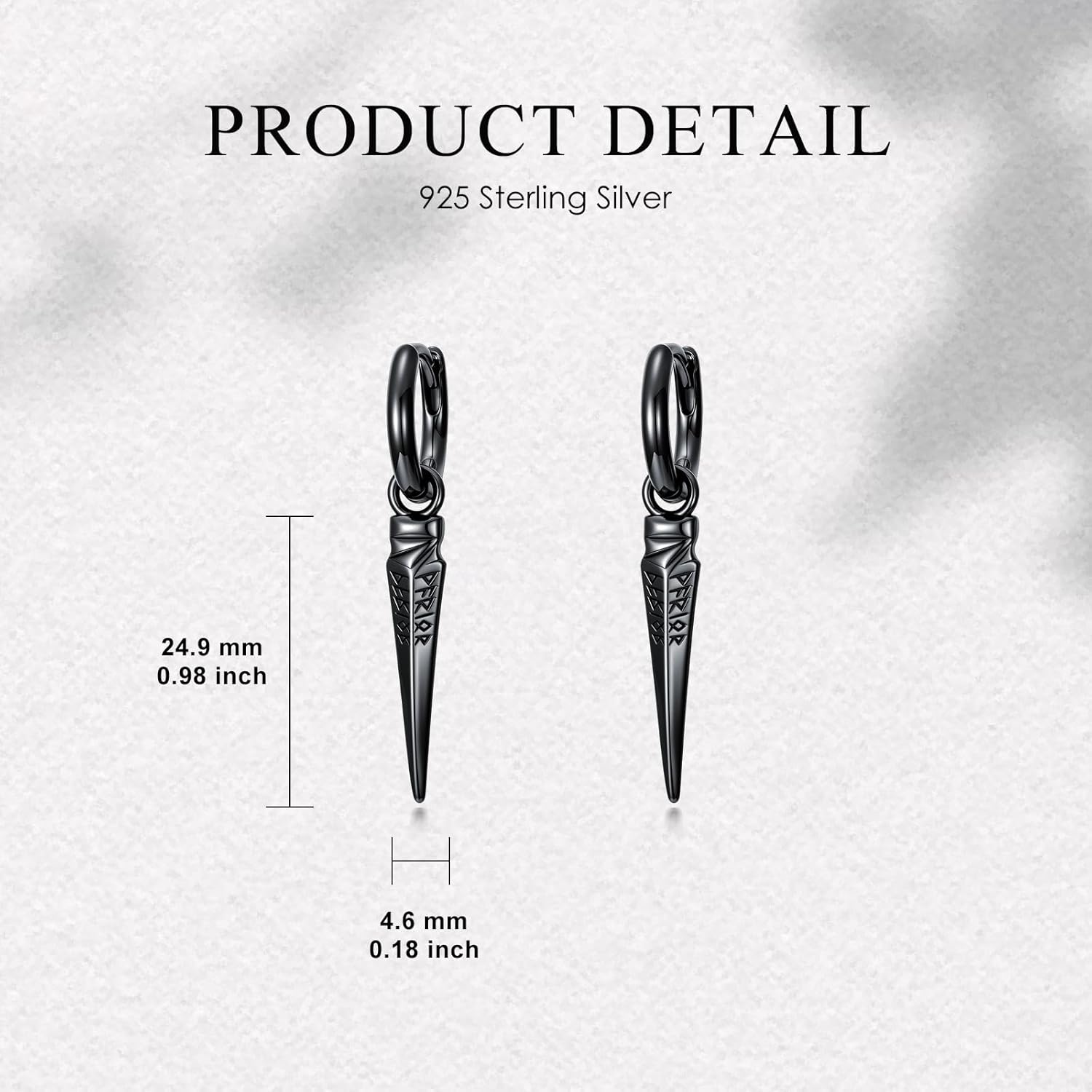Sterling Silver Medieval Sword Dangle Drop Earrings Dagger Hoop Earrings Cross Knives Earrings for Women Girls Boys Men - Image 4