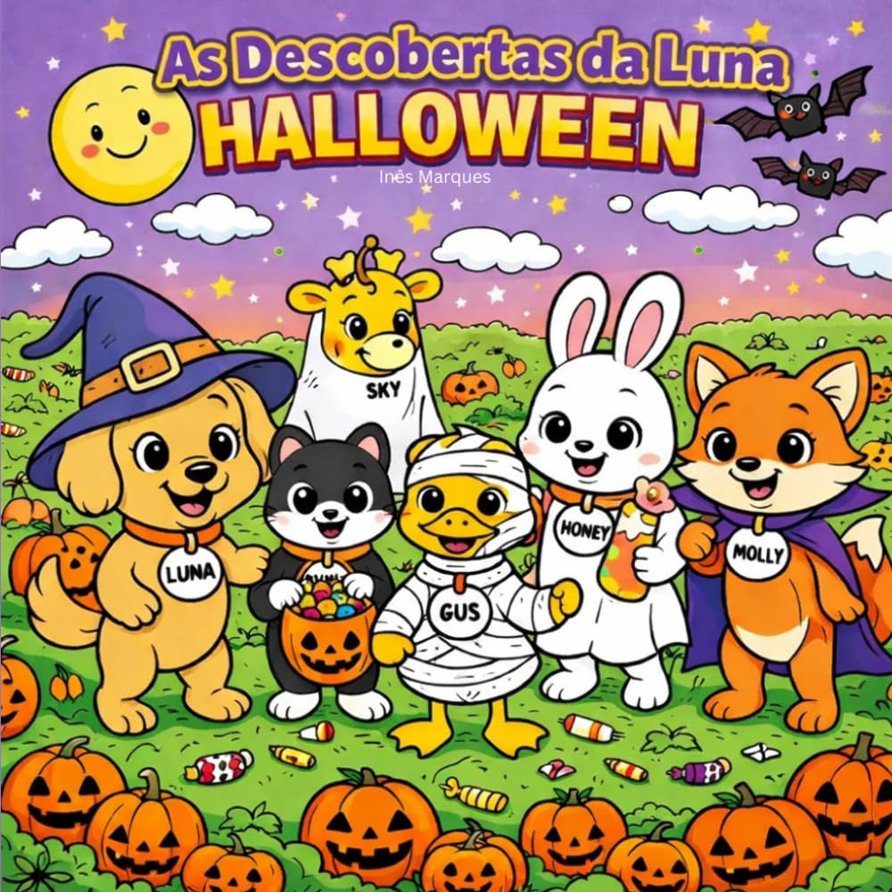 As Descobertas da Luna: Halloween - O livro fofinho de colorir para crianças (As Descobertas da Luna pelo mundo)
