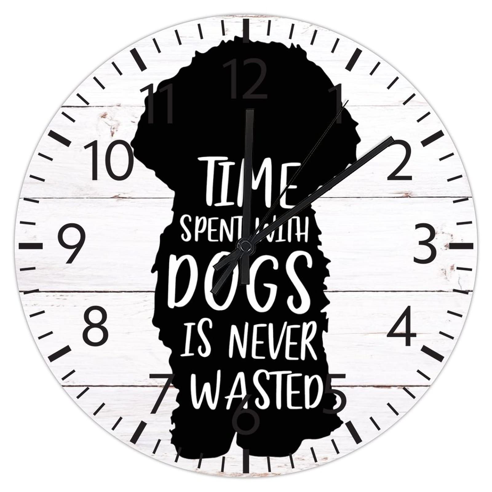 Horloge murale doberman décoration salon et chambre coucher classique en PVC