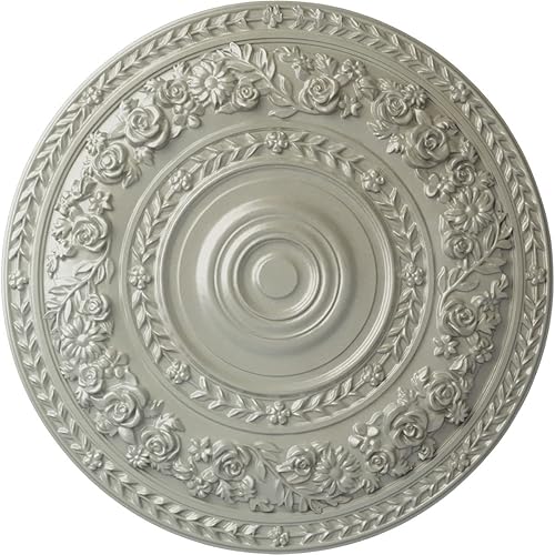 Vista 146 de Ekena Millwork CM33RO Medallón de techo de rosa, 33 7/8 pulgadas de diámetro exterior x 2 3/8 pulgadas P
