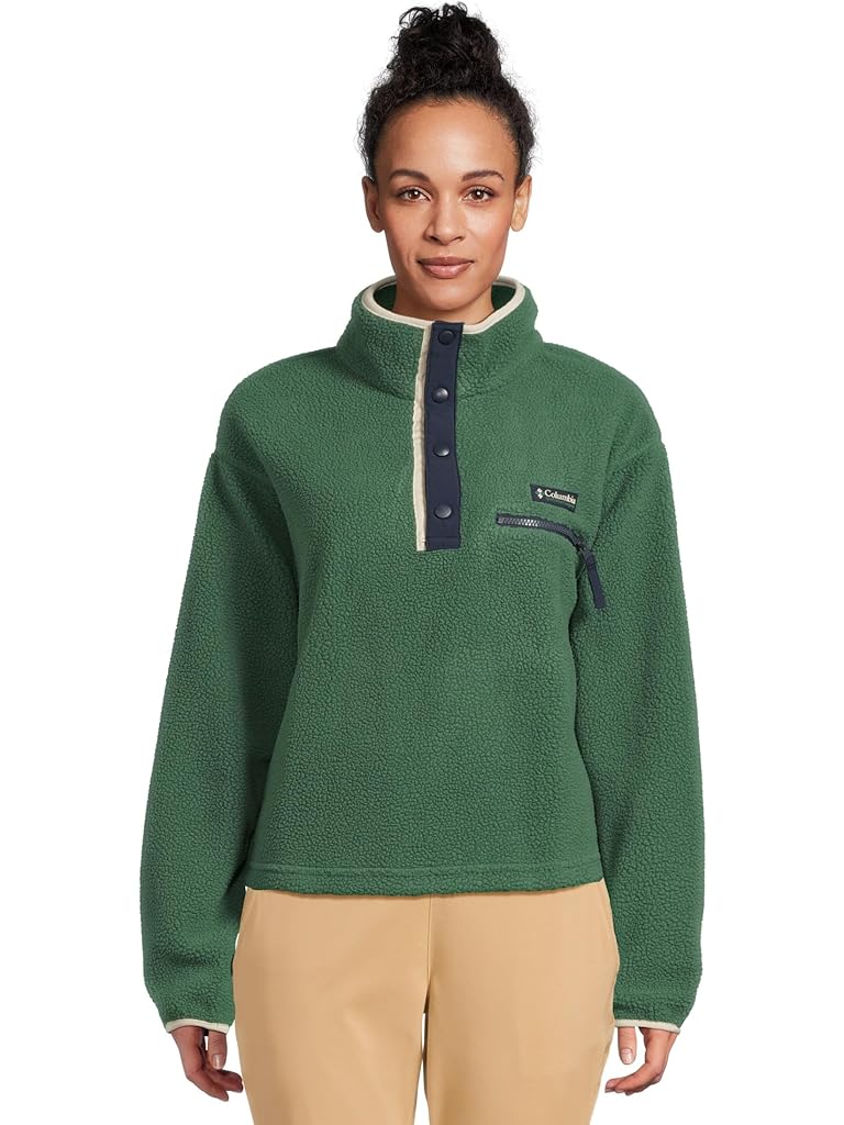 Green Columbia Helvetia™ II Cropped Half Snap Fleece
