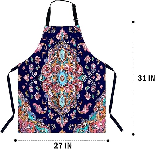 Miniatura 2 de Delantal para Mujeres Hombres 008, Patrón de mandala étnico