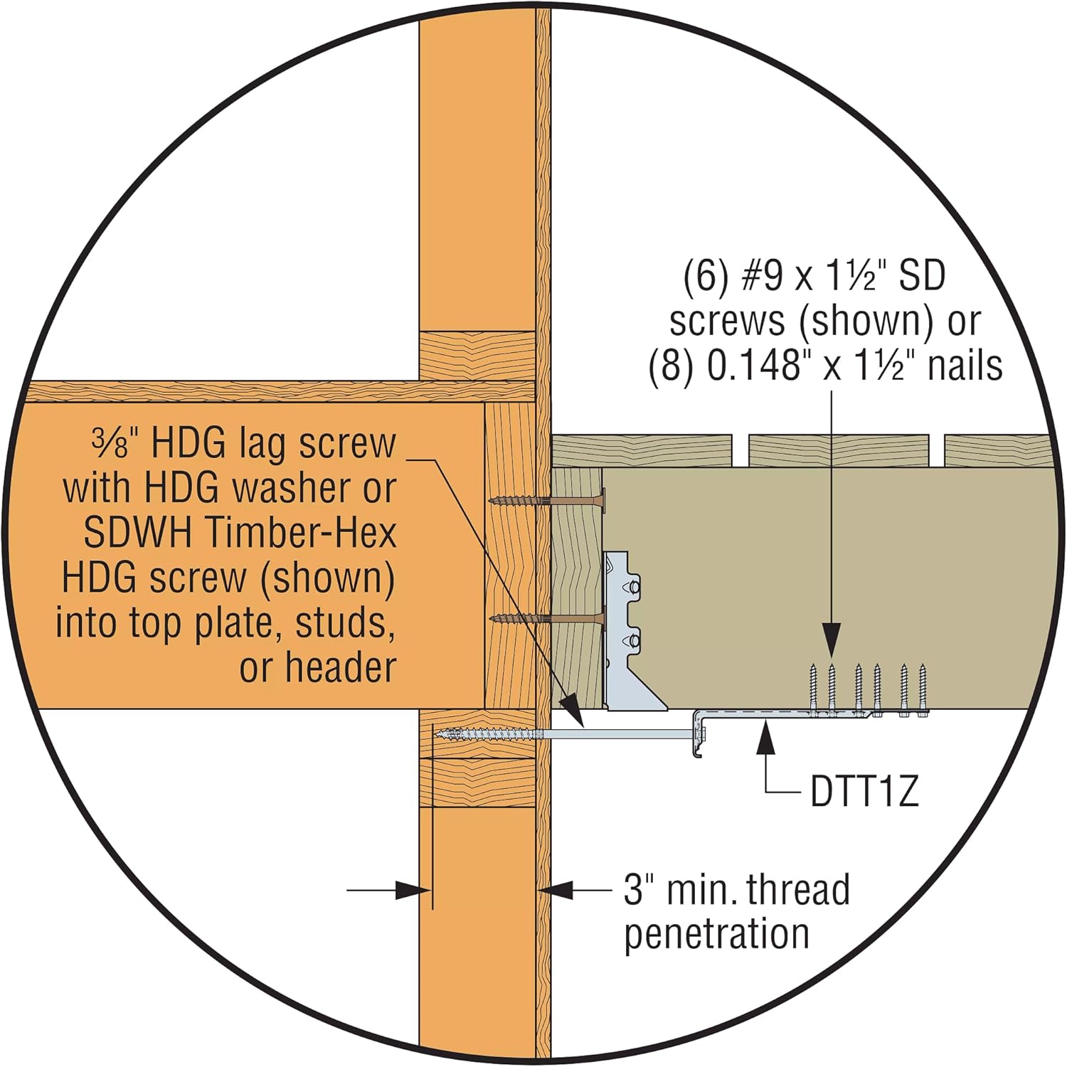 Simpson Strong-Tie DTT1Z-KT DTT1Z ZMAX Galvanized Deck Tension Tie Kit for 2X with Screws (4-Qty) (Pack of 4)