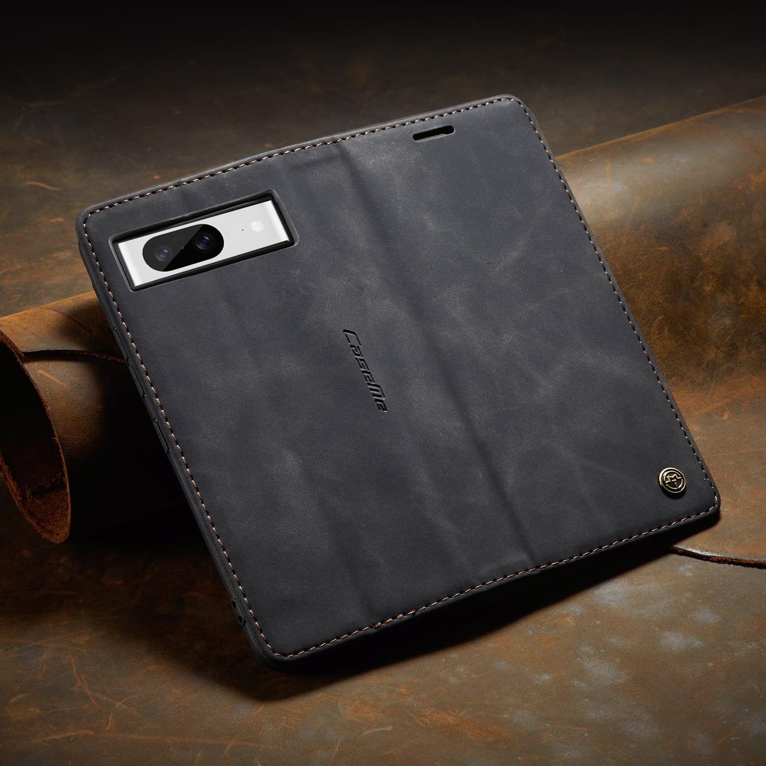 Owlhold Cover Magnetica per Google Pixel 8 - Custodia Portafoglio Flip [Antiurto] [Cavalletto] [Carta Fessura] in Pelle - Nero