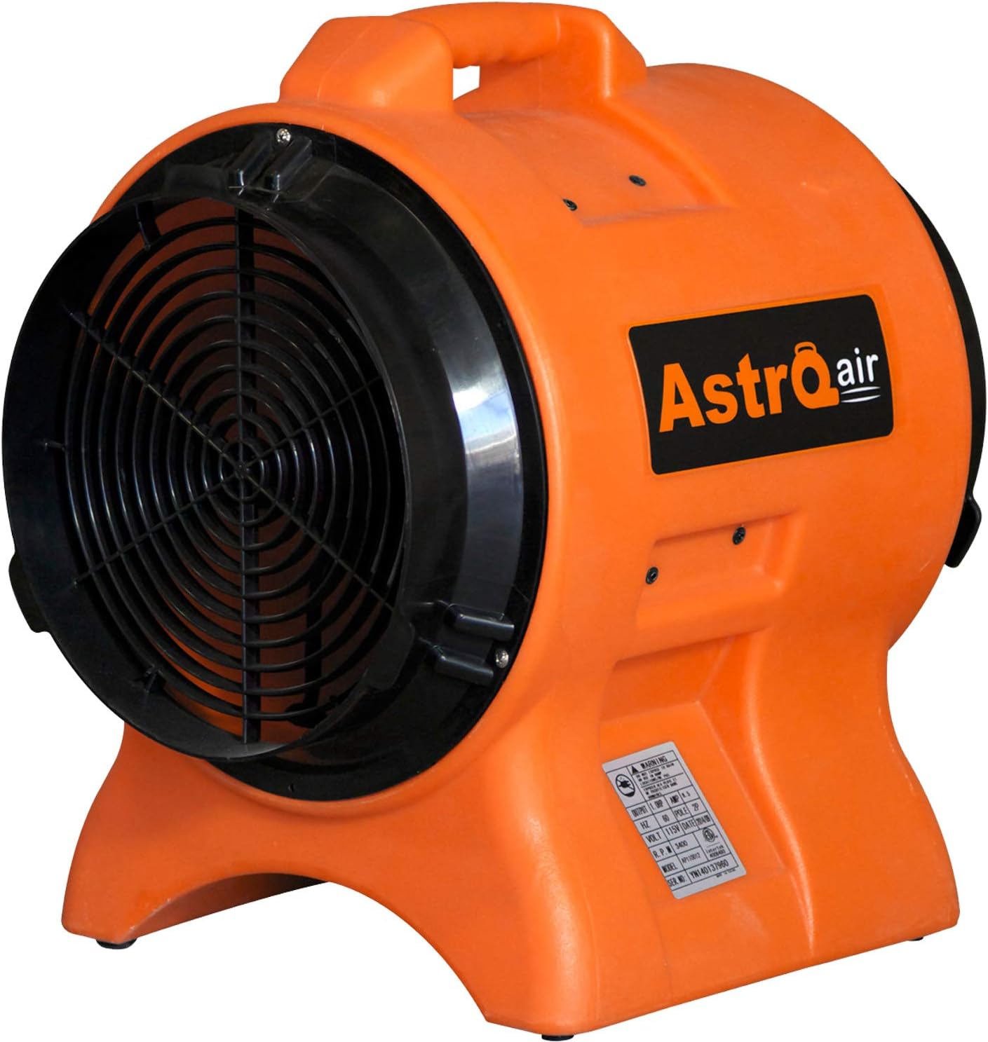 12" Axial Blower 1HP High Velocity Utility Air Mover Carpet Floor Dryer Fan Industrial Confined Space Ventilator -Orange,AT110