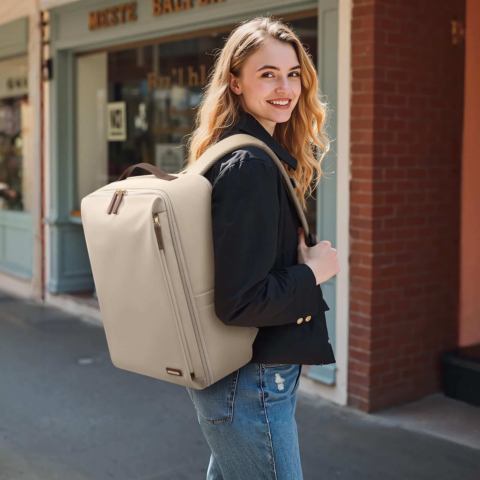 GOLF SUPAGS Sac à Dos élégant Pour Ordinateur Portable Pour Femme, Approuvé Par Les Compagnies Aériennes, Voyage, Travail, école, Sac à Dos Décontracté Pour Ordinateur Portable de 17,3 Pouces