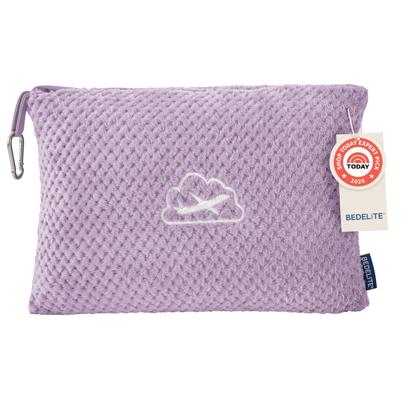 BEDELITE Travel Blanket with Bag, Jacquard Fleece Blanket 65"x40", Lavender